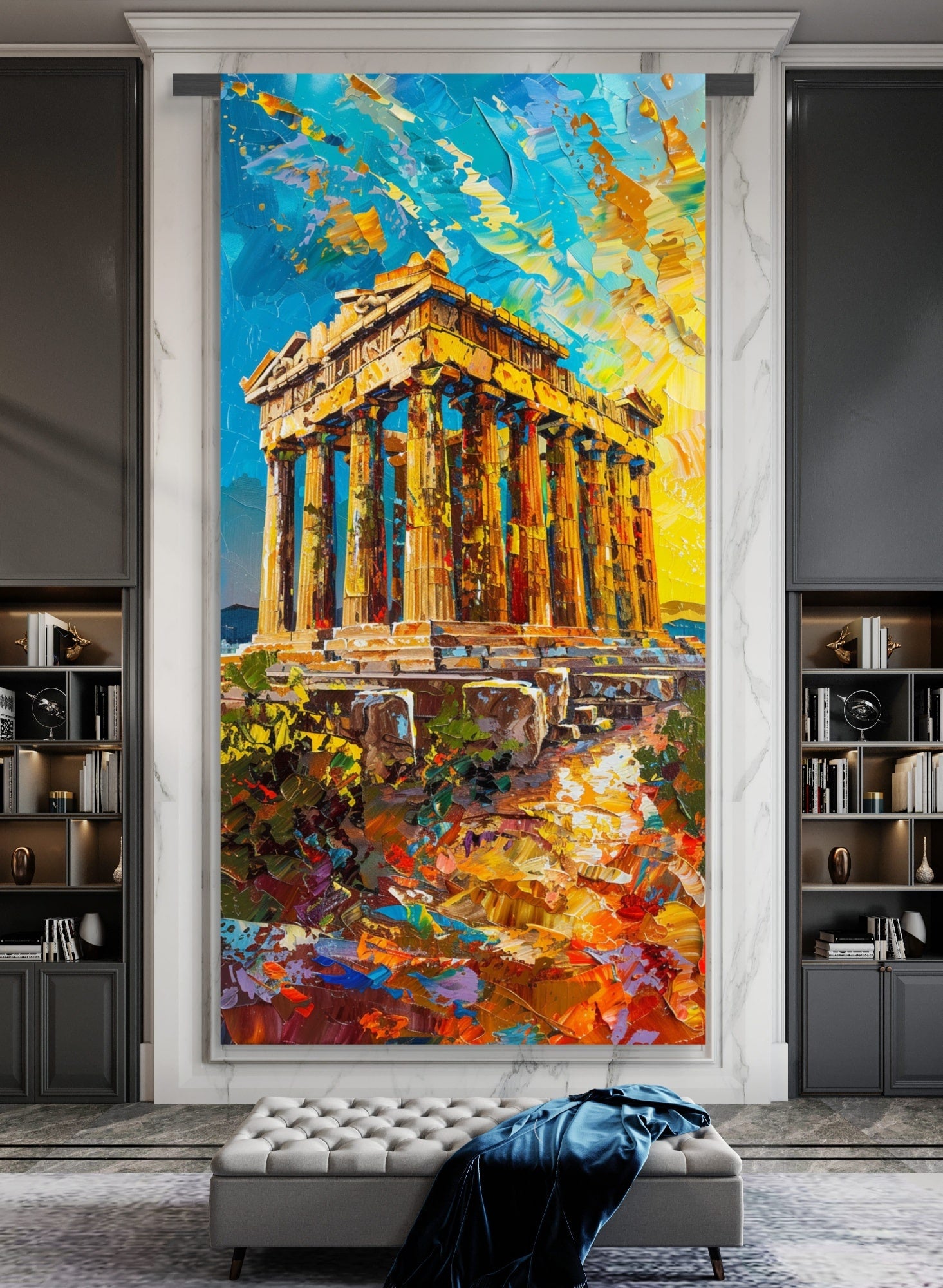 Athenian Dusk - A Legacy Etched in Color